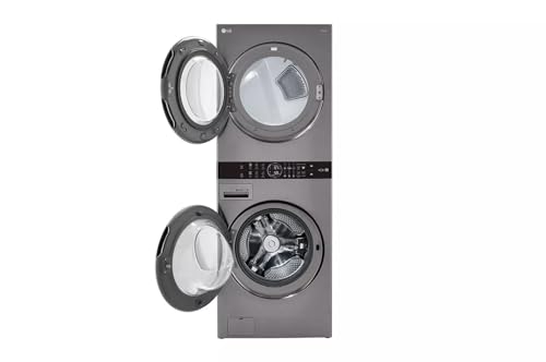 Single Unit Front Load LG WashTower™ with Center Control™ 4.5 cu. ft. Washer and 7.4 cu. ft. Gas Dryer