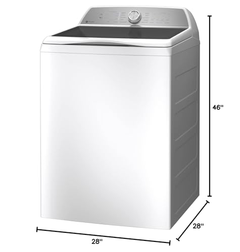 GE Profile PTW605BSRWS 4.9 Cu. Ft. White Washer with Smarter Wash Technology and FlexDispense