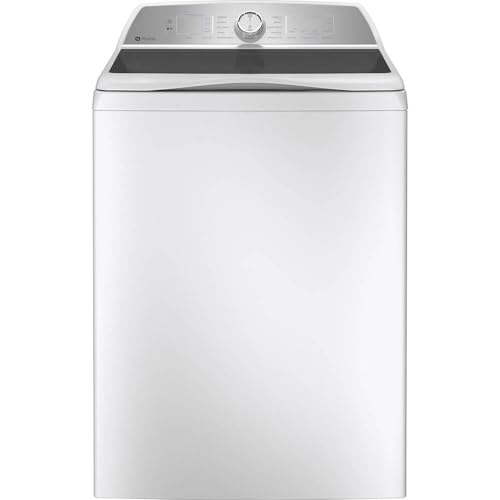 GE Profile PTW605BSRWS 4.9 Cu. Ft. White Washer with Smarter Wash Technology and FlexDispense