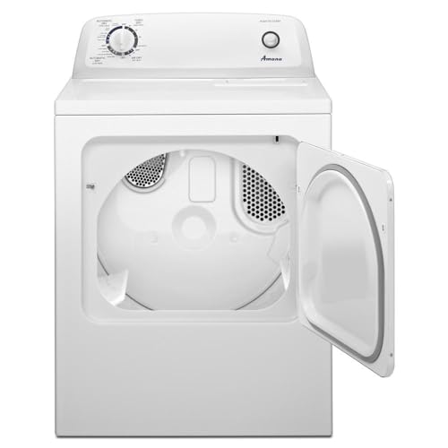 AMANA NED4655EW 6.5 Cu. Ft. Front Load Electric Dryer, White, 11 Drying Cycles-105350