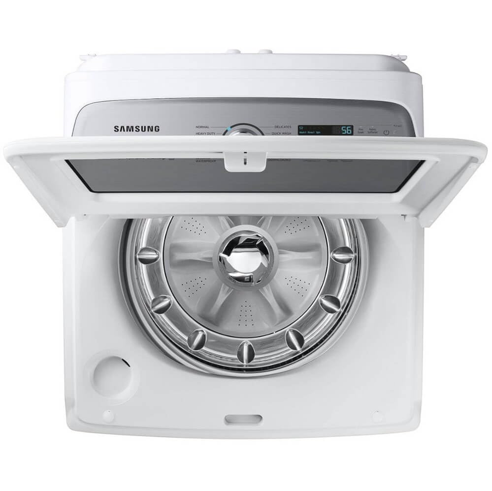 Samsung 5.4 Cu. Ft. Smart Top Load Washer with Active Wave Agitator in White