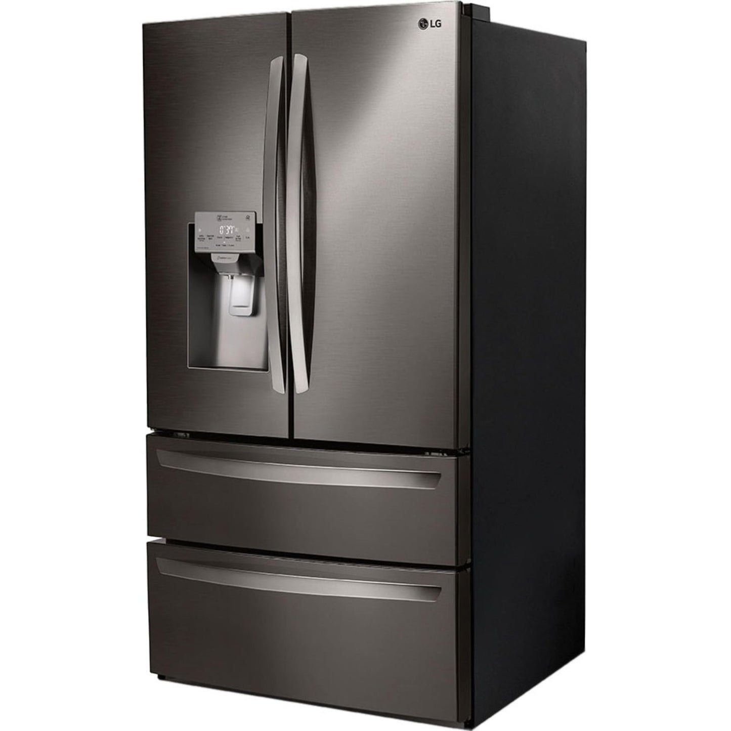 LG 28 cu.ft. Smart wi-fi Enabled French Door Refrigerator - 27.80 ft³ - French Door - 18.60 ft³ Net Refrigerator Capacity - 9.20 ft³ Net Freezer Capacity - Black Stainless Steel - Smooth - LED Light