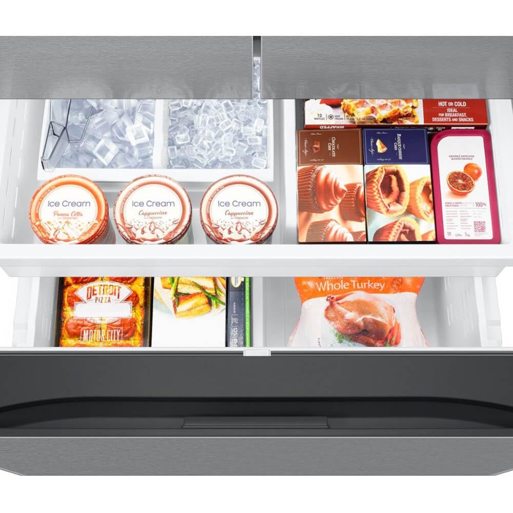 36" 3-Door Fridge with Ice/water dispenser and Freezer Ice Maker