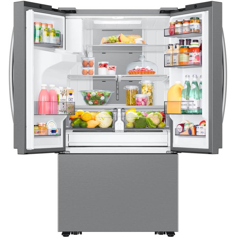36" 3-Door Fridge with Ice/water dispenser and Freezer Ice Maker