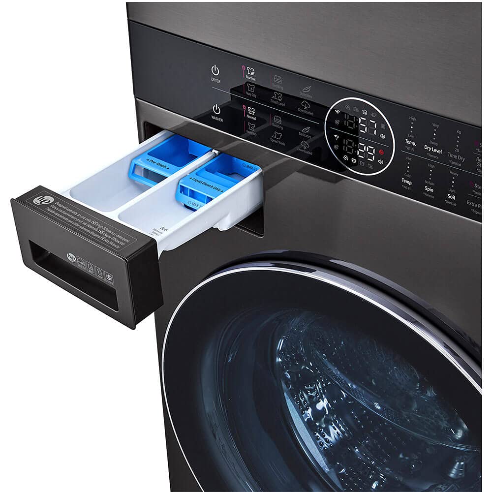 LG WKEX200HBA 27 Inch Smart Electric Single Unit WashTower with 4.5 cu. ft. Washer Capacity, 7.4 cu. ft. Dryer Capacity