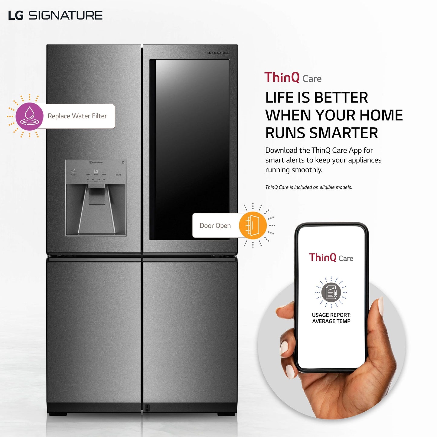 LG URNTS3106N LG SIGNATURE 31 cu. ft. Smart wi-fi Enabled InstaView(TM) Door-in-Door(R) Refrigerator