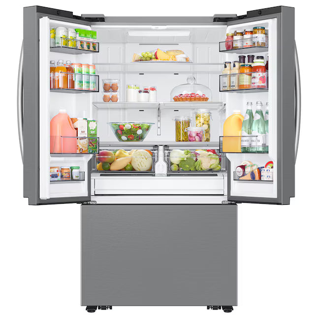 Samsung Bespoke AI Standard-Depth Mega Capacity 32-cu ft 36-in Wide with Ice Maker ( Fingerprint Resistant Stainless Steel )