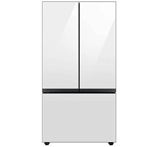 SAMSUNG RF30BB620012 30 Cu. Ft. Bespoke White Glass 3-Door French Door Refrigerator