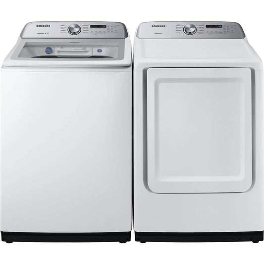 SAMSUNG WA50R5200WPR White Top Load Washer/Dryer Pair