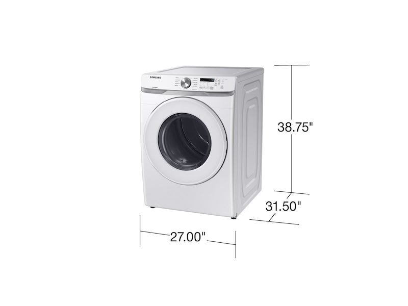 Samsung 7.5 cu. ft. Electric / Gas Dryer with Sensor Dry in White / Brushed Black