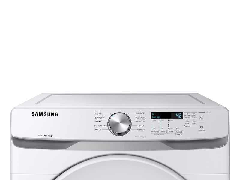 Samsung 7.5 cu. ft. Electric / Gas Dryer with Sensor Dry in White / Brushed Black