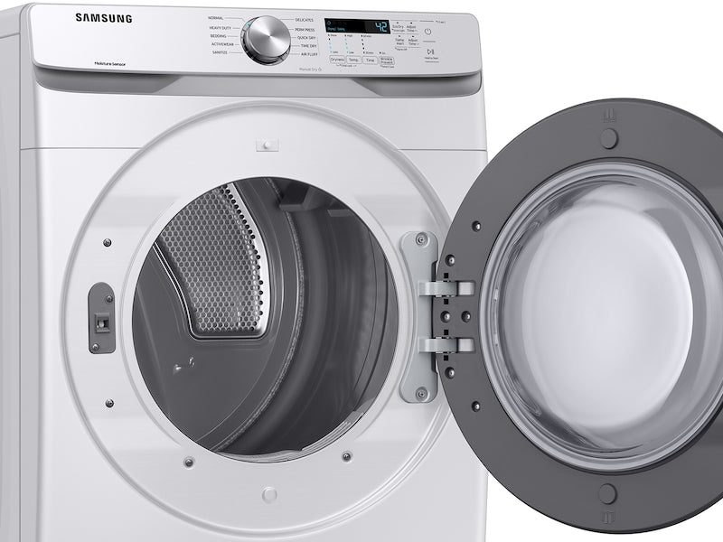 Samsung 7.5 cu. ft. Electric / Gas Dryer with Sensor Dry in White / Brushed Black