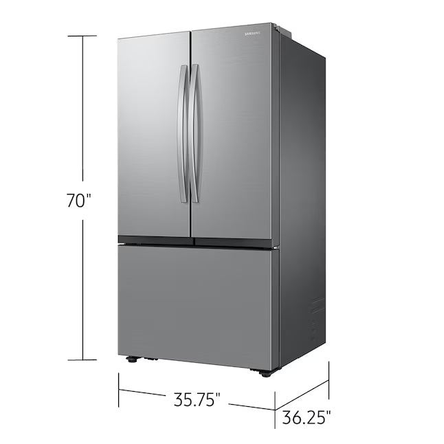 Samsung Bespoke AI Standard-Depth Mega Capacity 32-cu ft 36-in Wide with Ice Maker ( Fingerprint Resistant Stainless Steel )